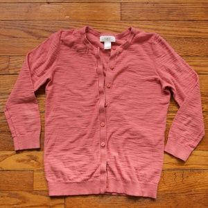 LOFT 3/4 Sleeve Signature Cardigan Salmon